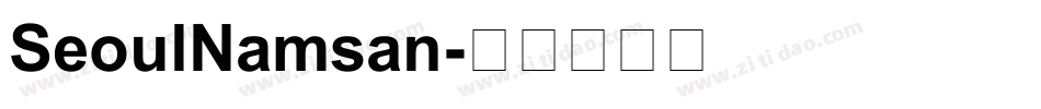 SeoulNamsan字体转换