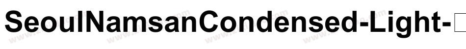 SeoulNamsanCondensed-Light字体转换