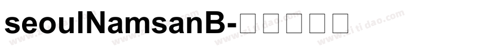 seoulNamsanB字体转换