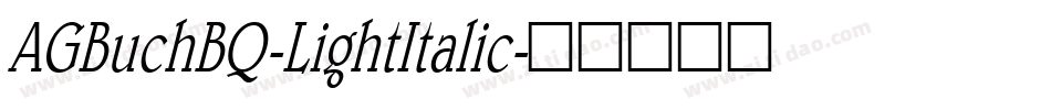 AGBuchBQ-LightItalic字体转换