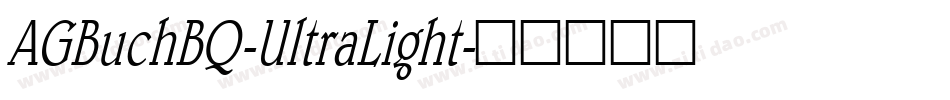 AGBuchBQ-UltraLight字体转换