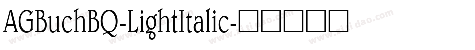 AGBuchBQ-LightItalic字体转换