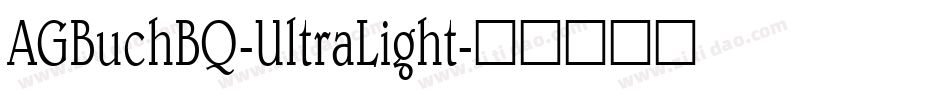 AGBuchBQ-UltraLight字体转换