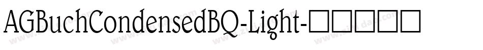 AGBuchCondensedBQ-Light字体转换