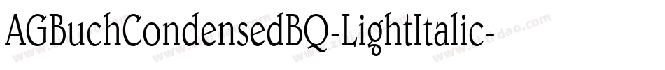 AGBuchCondensedBQ-LightItalic字体转换