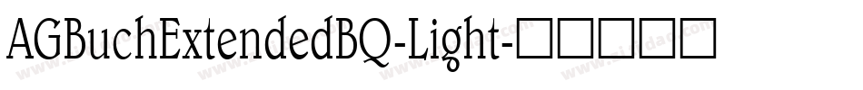 AGBuchExtendedBQ-Light字体转换