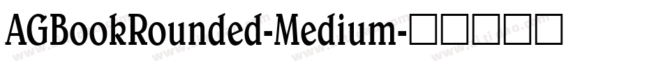 AGBookRounded-Medium字体转换