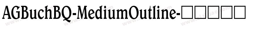 AGBuchBQ-MediumOutline字体转换