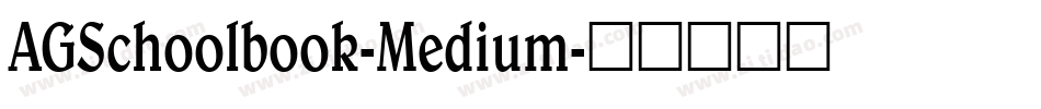 AGSchoolbook-Medium字体转换