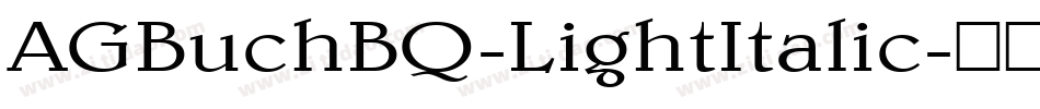 AGBuchBQ-LightItalic字体转换