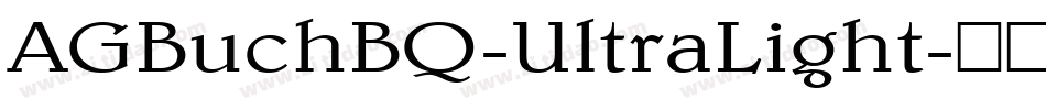 AGBuchBQ-UltraLight字体转换