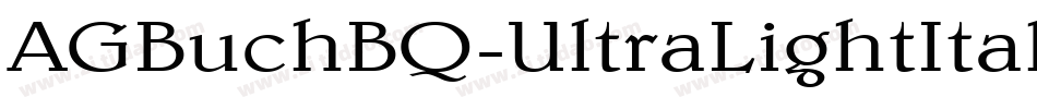 AGBuchBQ-UltraLightItalic字体转换