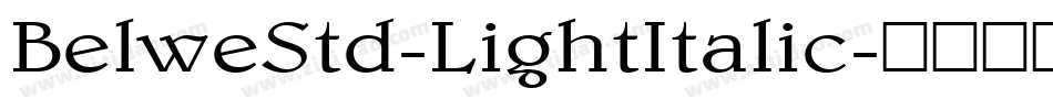 BelweStd-LightItalic字体转换
