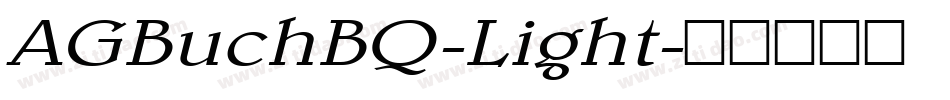 AGBuchBQ-Light字体转换