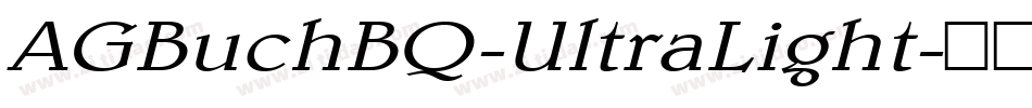AGBuchBQ-UltraLight字体转换