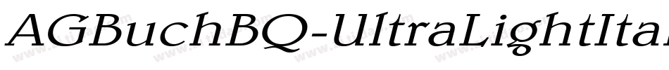 AGBuchBQ-UltraLightItalic字体转换