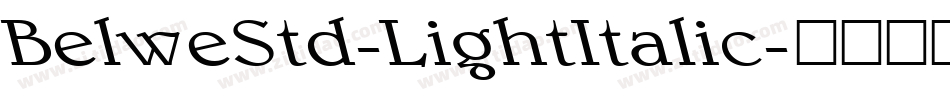 BelweStd-LightItalic字体转换