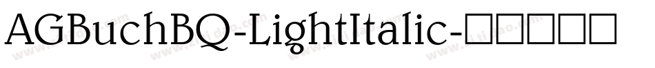 AGBuchBQ-LightItalic字体转换
