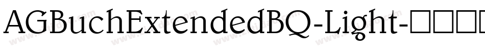 AGBuchExtendedBQ-Light字体转换