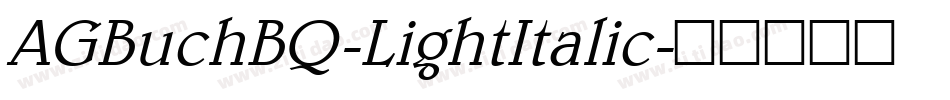 AGBuchBQ-LightItalic字体转换