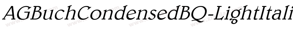 AGBuchCondensedBQ-LightItalic字体转换