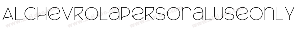AlChevrolaPersonaluseonly-axY2a字体转换
