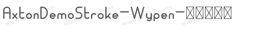 AxtonDemoStroke-Wypen字体转换