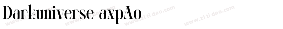 Darkuniverse-axpAo字体转换