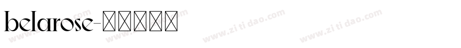 belarose字体转换