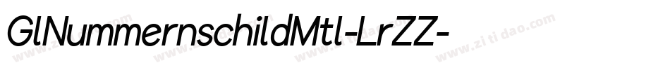 GlNummernschildMtl-LrZZ字体转换