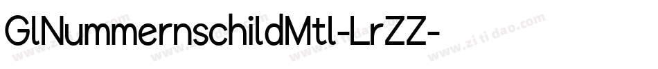 GlNummernschildMtl-LrZZ字体转换