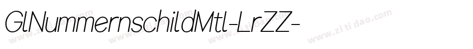 GlNummernschildMtl-LrZZ字体转换