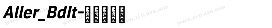 Aller_BdIt字体转换