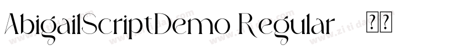 AbigailScriptDemo-Regular-2字体转换