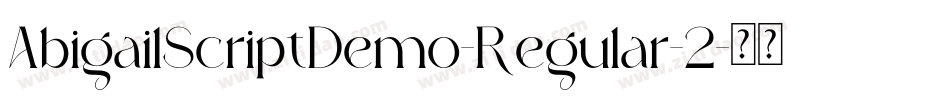 AbigailScriptDemo-Regular-2字体转换