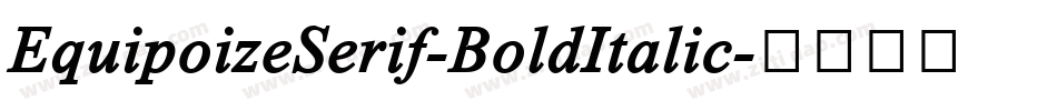EquipoizeSerif-BoldItalic字体转换