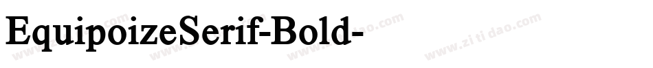 EquipoizeSerif-Bold字体转换