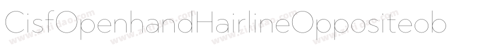 CisfOpenhandHairlineOppositeoblique-YBXO字体转换