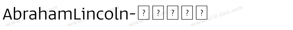 AbrahamLincoln字体转换