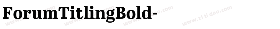 ForumTitlingBold字体转换