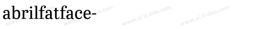abrilfatface字体转换