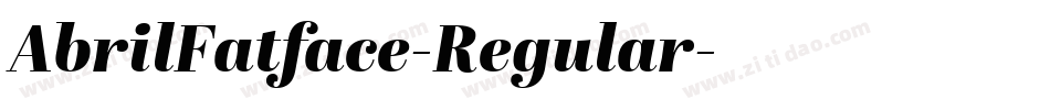 AbrilFatface-Regular字体转换 AbrilFatface-Regular字体转换