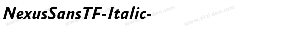 NexusSansTF-Italic字体转换