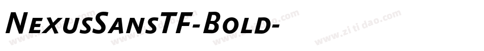 NexusSansTF-Bold字体转换