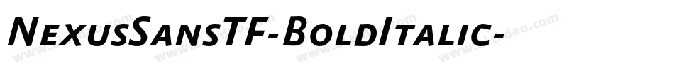 NexusSansTF-BoldItalic字体转换