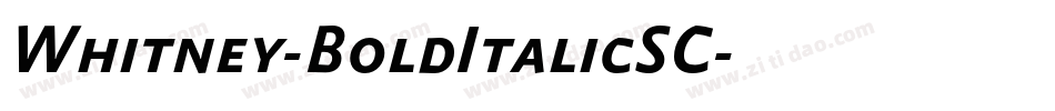 Whitney-BoldItalicSC字体转换