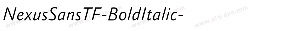 NexusSansTF-BoldItalic字体转换