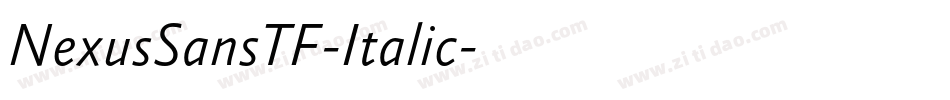 NexusSansTF-Italic字体转换