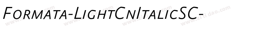 Formata-LightCnItalicSC字体转换
