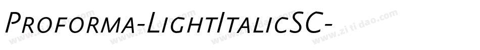 Proforma-LightItalicSC字体转换